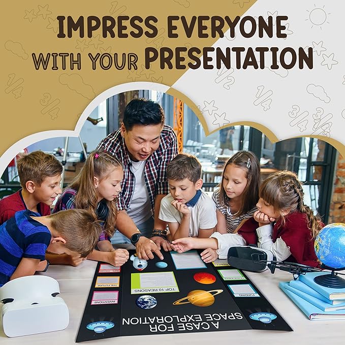 Trifold Poster Board 36" x 48" White Presentation Board - Image 4