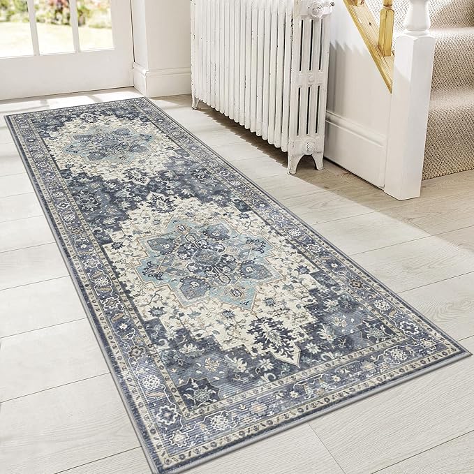 GENIMO 2x10 Runner Rugs for Hallway, Machine Washable Non Slip Vintage Rugs by GENIMO