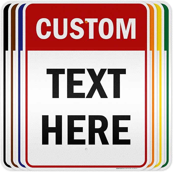 Custom Sign, Custom Sign for Business, Indoor/Outdoor use. 18x24 Inches by MySignCenter