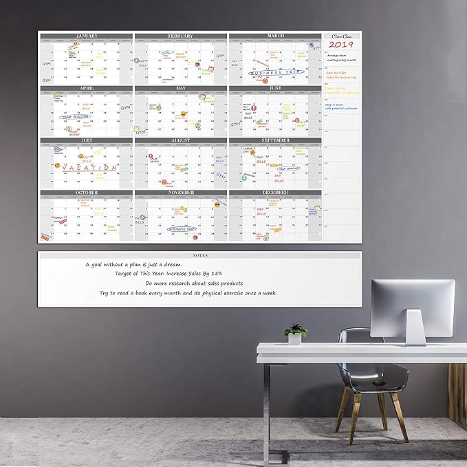 CLEVER CLEAN Large Dry Erase Wall Calendar - Image 6