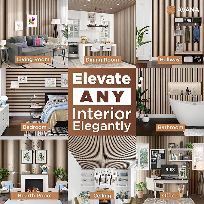 Avana Modern Acoustic Wood Wall Panels – 94.4 X 12.6 Inch White Oak Acoustic - Image 3