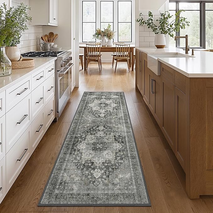 GENIMO 2x12 Runner Rugs for Hallway, Machine Washable Non Slip Vintage Rugs - Image 2