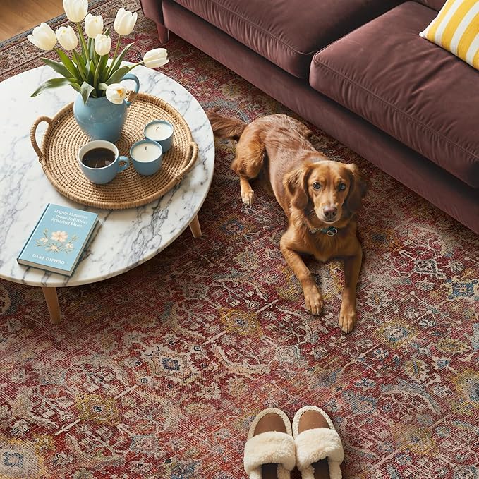 GENIMO 2x10 Runner Rugs for Hallway, Machine Washable Non Slip Vintage Rugs - Image 5