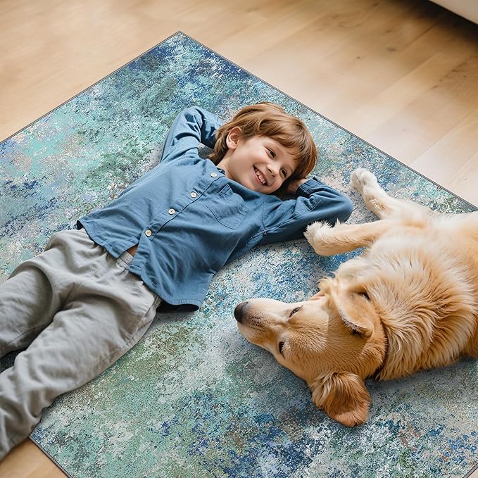 Office Chair Mat for Hardwood Tile Floor, Abstract 48"X 60" Desk Mats for - Image 7
