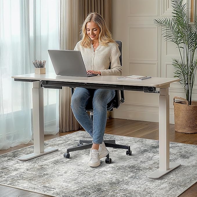 Office Chair Mat for Hardwood Tile Floor, Abstract 36"X 48" Desk Mats for - Image 2