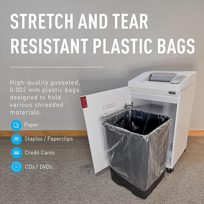 IDEAL Maintenance Combo Pack AC0920H Heavy-Duty Shredder Bags 20”x47”, Case of - Image 6
