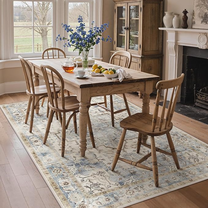 GENIMO 5x7 Area Rugs for Living Room, Machine Washable Rug, Non Slip Indoor - Image 3