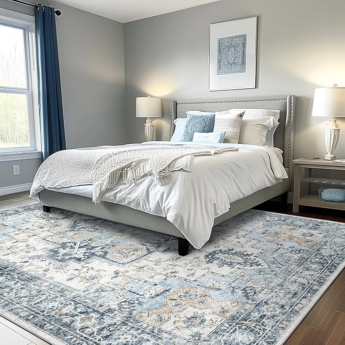 GENIMO 5x7 Area Rugs for Living Room, Machine Washable Rug, Non Slip Vintage - Image 9