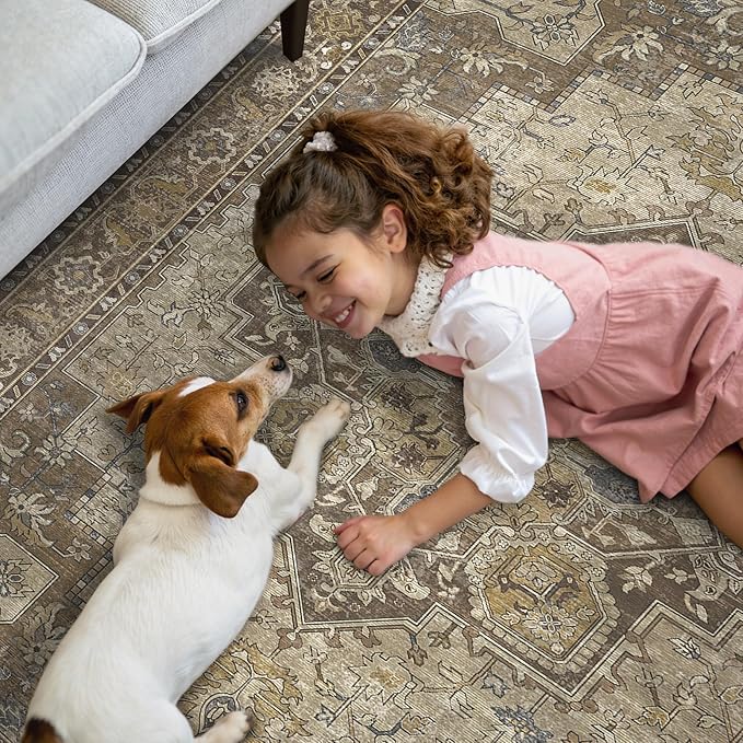 GENIMO 2'6''x6 Runner Rugs for Hallway, Machine Washable Non Slip Vintage Rugs - Image 7