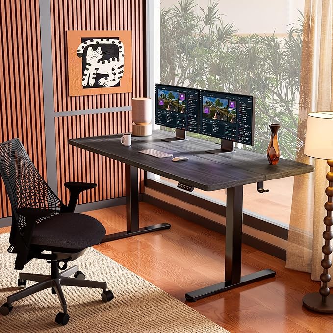 ErGear Height Adjustable Electric Standing Desk, 63 x 28 Inches Large Sit Stand - Image 2