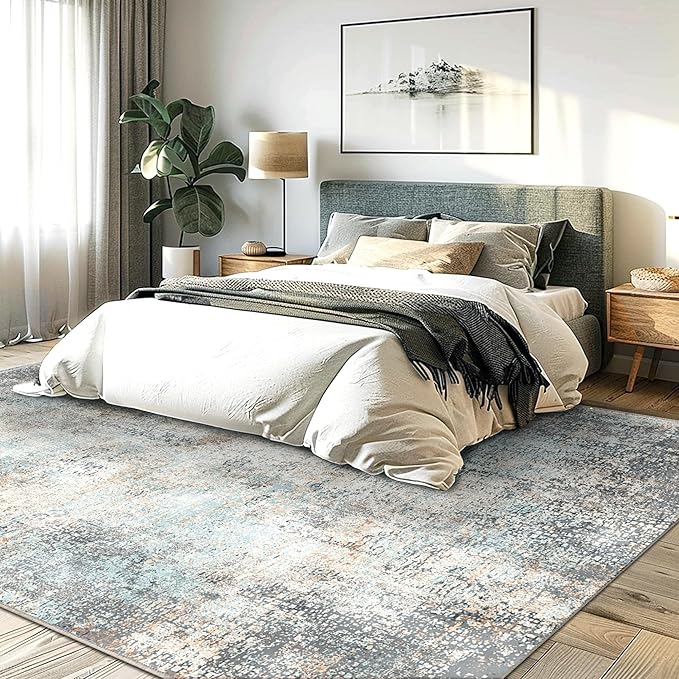 GENIMO Washable Area Rugs for Living Room, 8x10 Modern Non Slip Rugs, Low Pile - Image 3