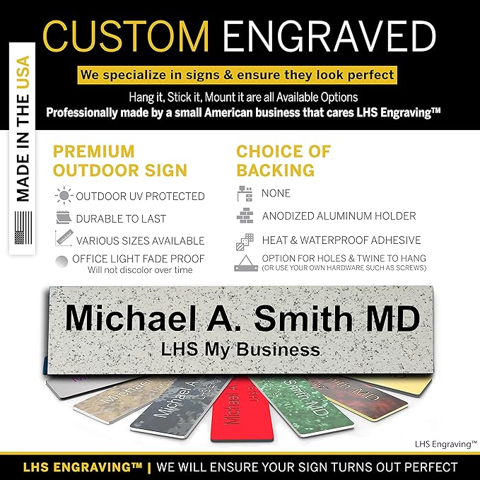 Custom Name Plate with Choice of Mounting - Image 2