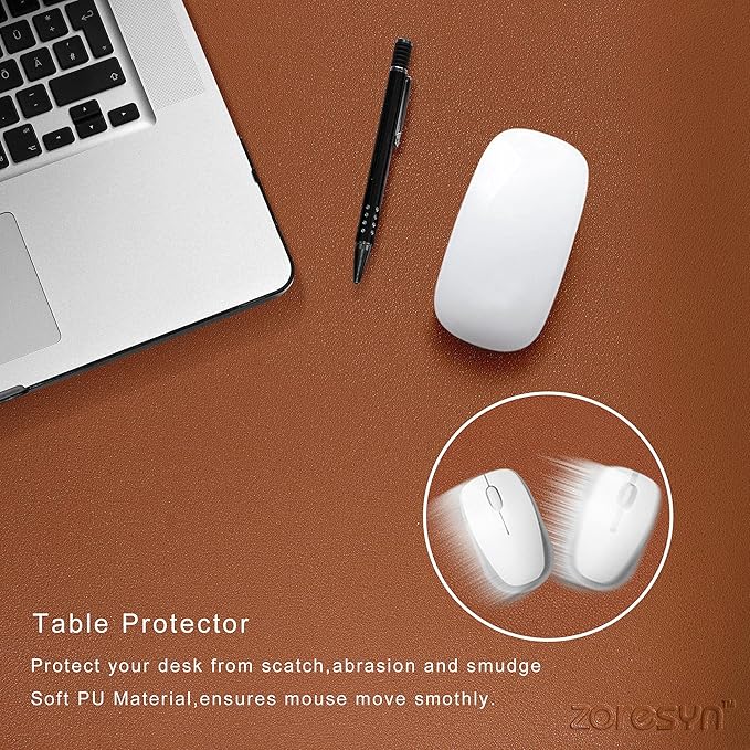 ZORESYN Large PU Leather Desk Pad 51.18x27.56 Inches, Waterproof Gaming Mouse - Image 5