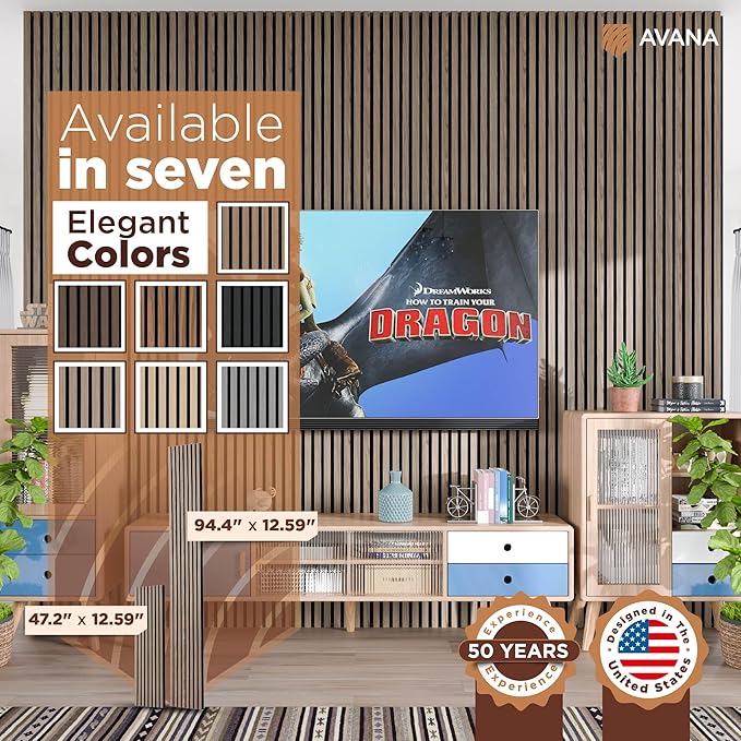 Avana Modern Acoustic Wood Wall Panels – 47.2 X 12.6 Inch Walnut Acoustic - Image 7