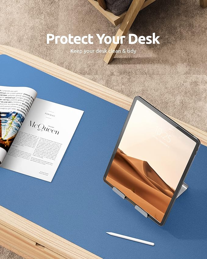 YSAGi Leather Desk Protector, Office Mat, Large Mouse Pad, Non-Slip PU Leather - Image 7
