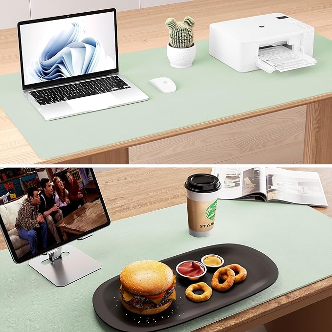 Aothia Double-Sided Desk Pad – 25.6"x13.7" Large Mouse Pad, Leather Desk Mat - Image 7