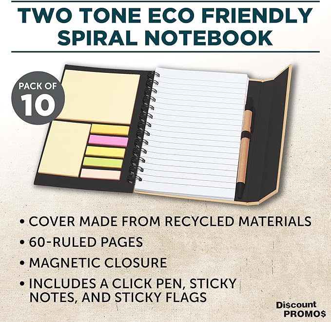 DISCOUNT PROMOS Custom Eco Friendly Spiral Notebooks - Image 3