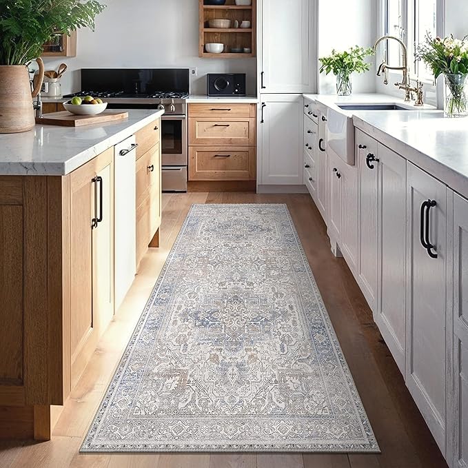 GENIMO 2'6"x6 Runner Rugs for Hallway, Machine Washable Non Slip Vintage Retro - Image 3