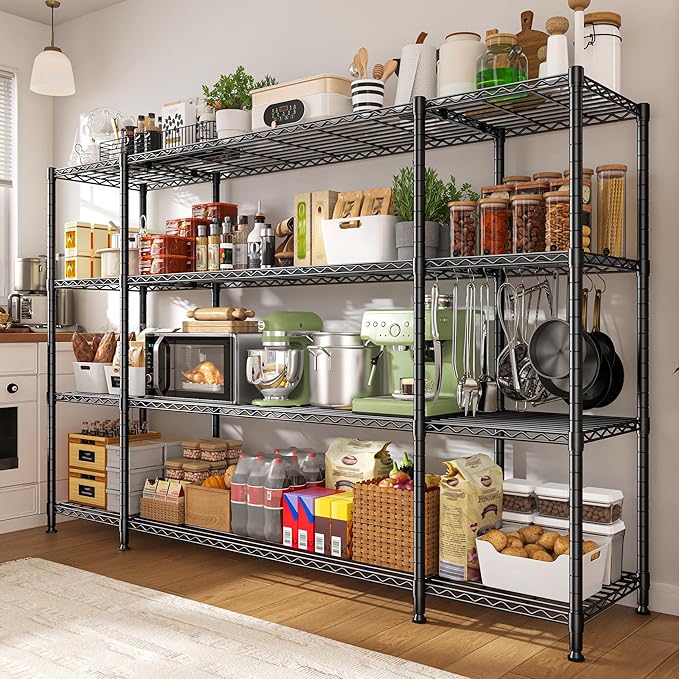 REIBII 78.4" W Storage Shelves 1500LBS, Metal Shelving Unit Wire Shelving - Image 2