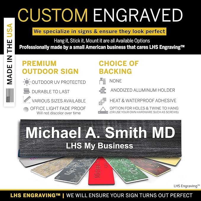 Custom Name Plate with Choice of Mounting - Image 2