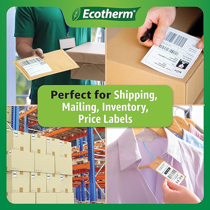 3" x 3" Thermal Labels | 4 Rolls | 2100 Labels | fits Zebra, Offnova Thermal - Image 7