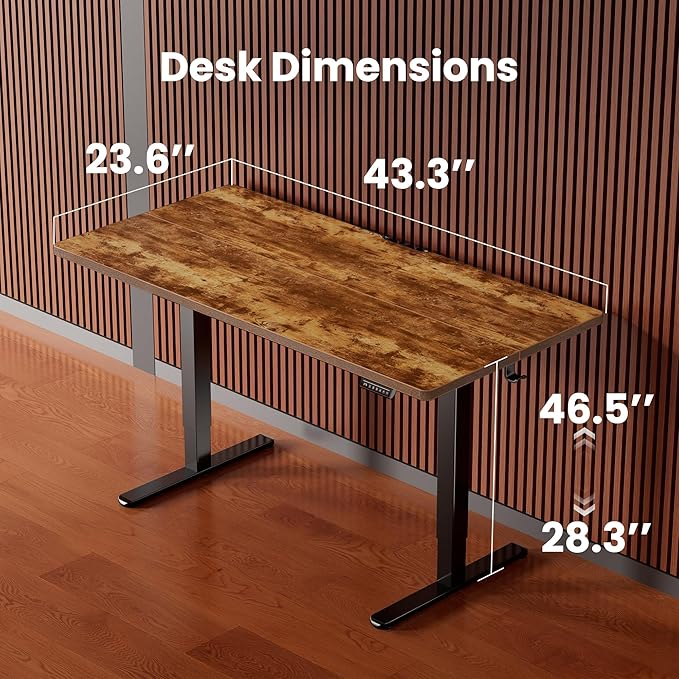 ErGear Electric Standing Desk, 44 x 24 Inches Height Adjustable Stand up Desk - Image 3