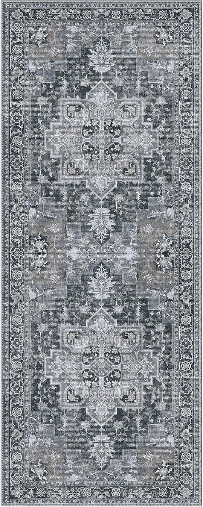 GENIMO 2x5 Runner Rugs for Hallway, Machine Washable Non Slip Vintage Rugs - Image 8