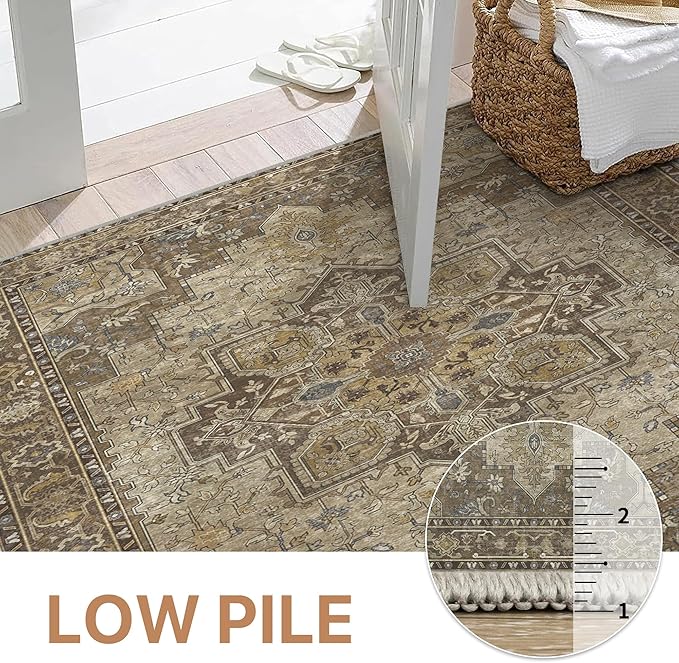 GENIMO 2'6''x6 Runner Rugs for Hallway, Machine Washable Non Slip Vintage Rugs - Image 4