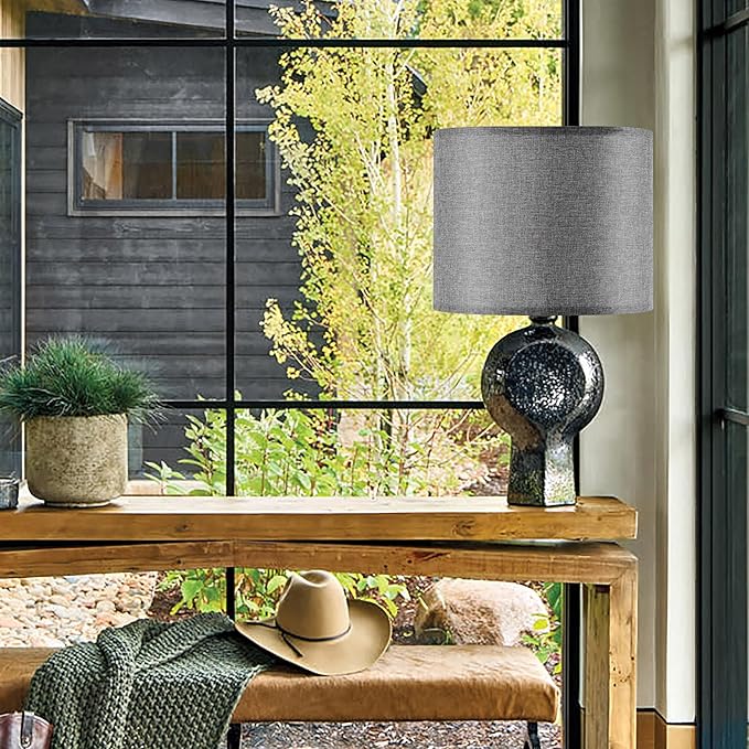 Set of 2 Large Drum Lamp Shades Modern Lamp Shade 16" Top x 16" Bottom x 12" - Image 8