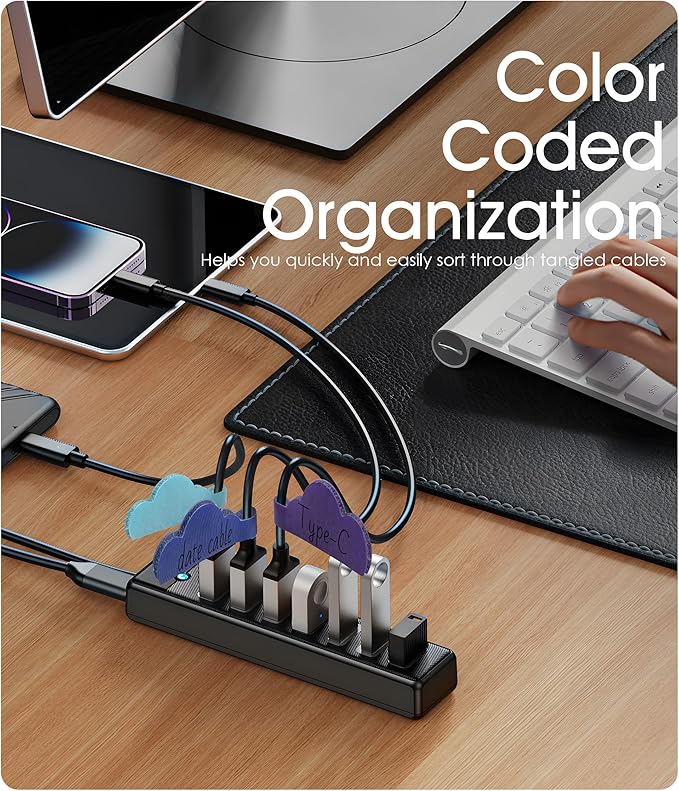 Nearockle 24Pcs Cable Labels for Organizing Wires and Identification, Upgraded - Image 6
