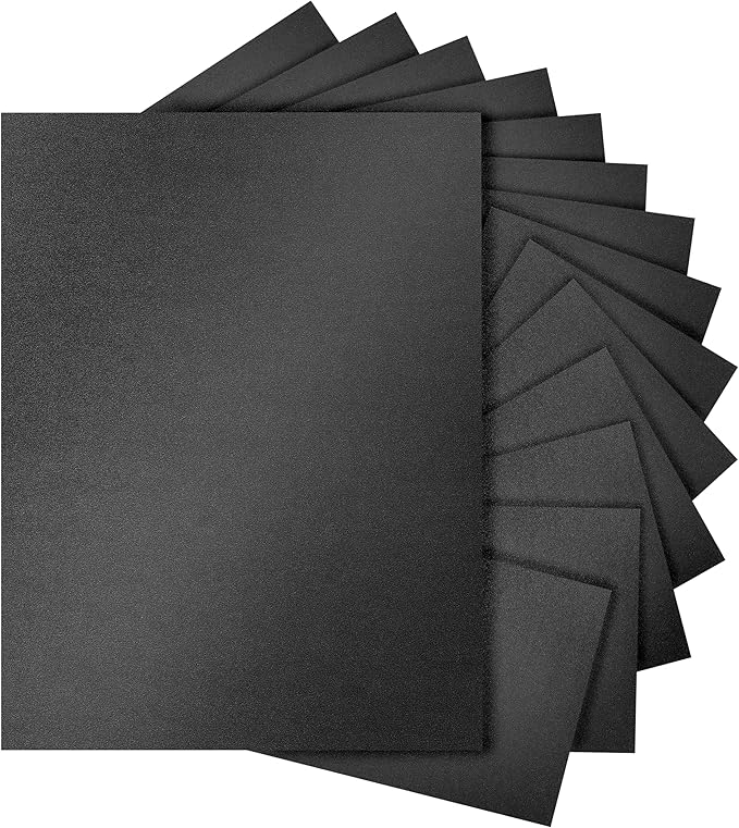 Silunkia 28 Sheets Shimmer Black Cardstock 8.5 x 11 Heavyweight Paper, by Silunkia