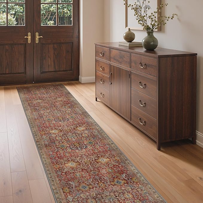 GENIMO 2x5 Runner Rugs for Hallway, Machine Washable Non Slip Vintage Rugs - Image 2