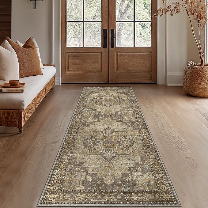 GENIMO 2x5 Runner Rugs for Hallway, Machine Washable Non Slip Vintage Retro Rugs - Image 9
