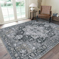 GENIMO 8x10 Area Rugs for Living Room, Machine Washable Non Slip Vintage Rugs by GENIMO