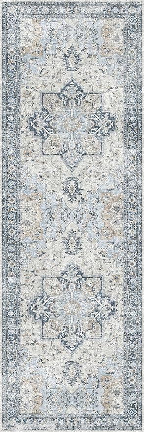 GENIMO Runner Rug 2x5, Machine Washable Non Slip Vintage Runner Rug, Low Pile - Image 8