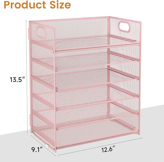 Subekyu 6 Tier Office File Paper Desk Tray Organizer - Image 6
