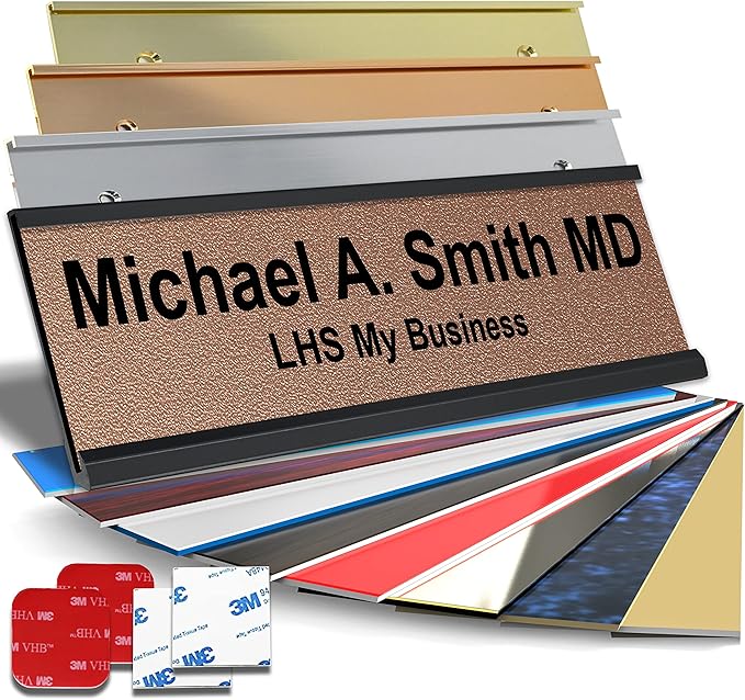 Personalized Name Plate with Choice of Mounting Holders by LHS+My+Business