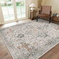 GENIMO 7'6''x9'6'' Area Rugs for Living Room, Machine Washable Rugs, Low Pile by GENIMO
