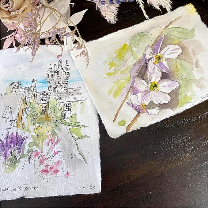 Wanderings Handmade A4 Cream Mixed Media Paper - Image 5