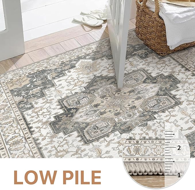GENIMO 2x10 Runner Rugs for Hallway, Machine Washable Non Slip Vintage Rugs - Image 5