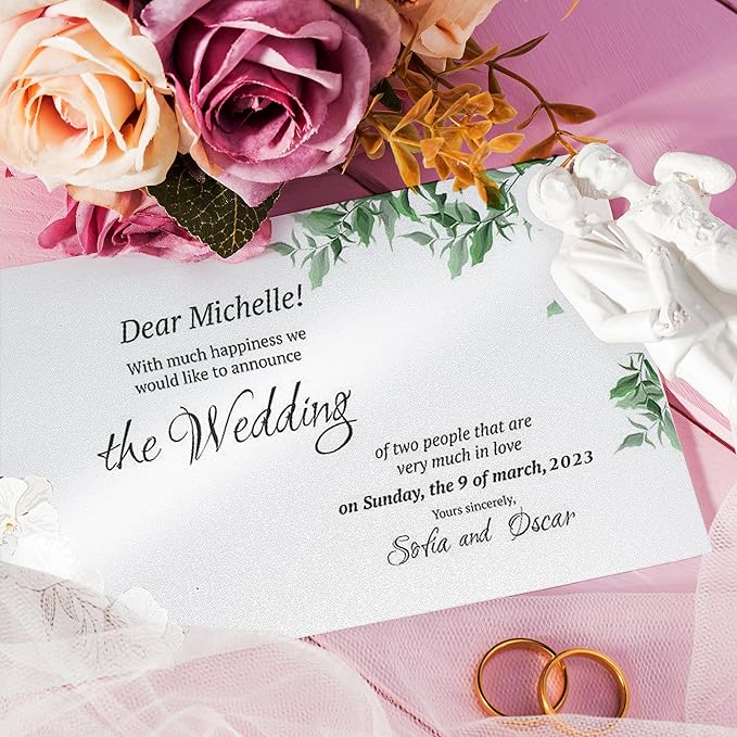 White Shimmer Cardstock Paper, 25 Sheets 250gsm/92Ib Pearlescent Paper - Image 5