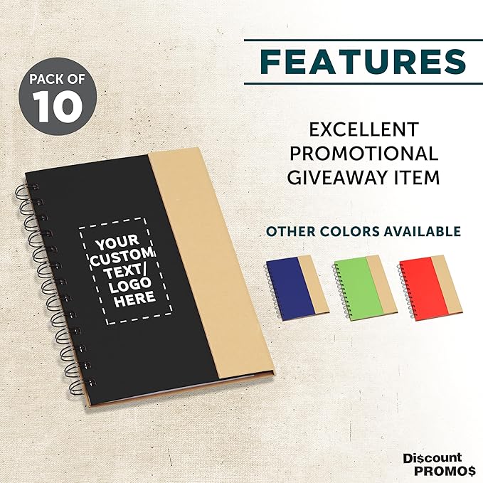 DISCOUNT PROMOS Custom Eco Friendly Spiral Notebooks - Image 2