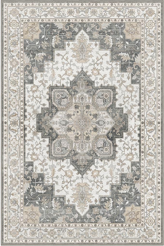 GENIMO 8x10 Area Rugs for Living Room, Machine Washable Non Slip Vintage Rugs - Image 7