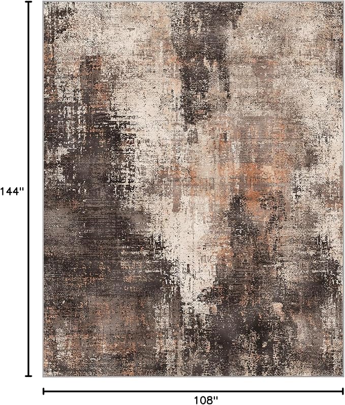 GENIMO Washable Area Rugs for Living Room, 9x12 Vintage Non Slip Rugs, Low Pile - Image 2
