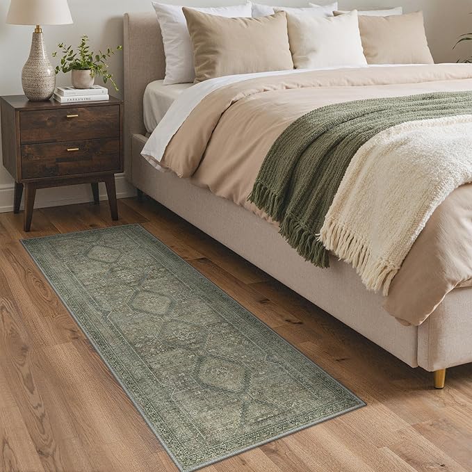 GENIMO Runner Rug 2x5 Non Slip Machine Washable Hallway Runner Rug, Low Pile - Image 2