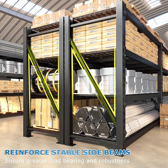 Bepatio 11000LBS Garage Shelving Heavy Duty Storage Shelves Adjustable 4-Tier - Image 7