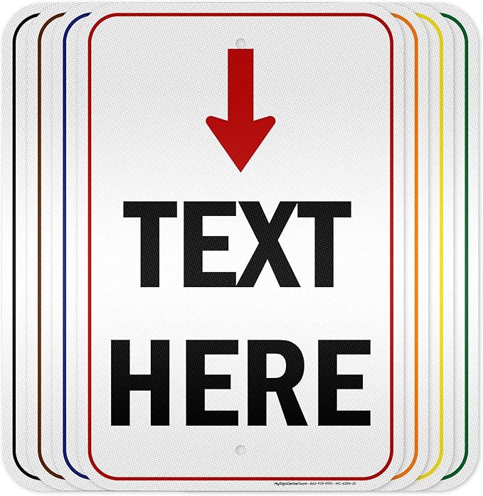 Custom Arrow, Custom Directional Sign, Arrow Down Sign, 12x18 Inches, 3M EGP by MySignCenter