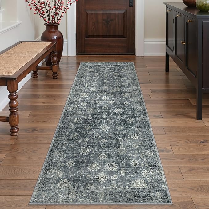 GENIMO Runner Rug 2x6 Non Slip Machine Washable Vintage Hallway Runner Rug - Image 2