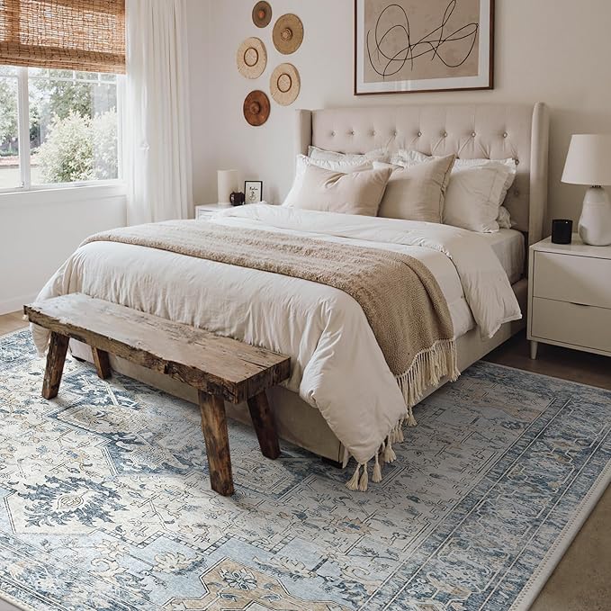 GENIMO 4x6 Area Rugs for Living Room, Machine Washable Rug, Non Slip Vintage - Image 10