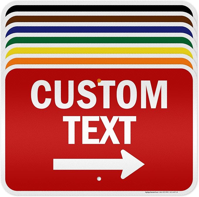 Custom Arrow, Custom Directional Sign, Right Arrow, 12x18 Inches, 3M EGP by MySignCenter